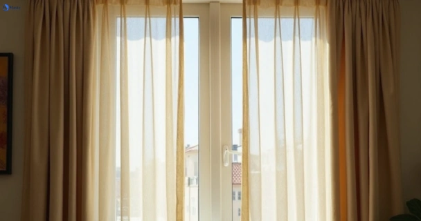Dull dusty drapes in brookfield before professional cleaning